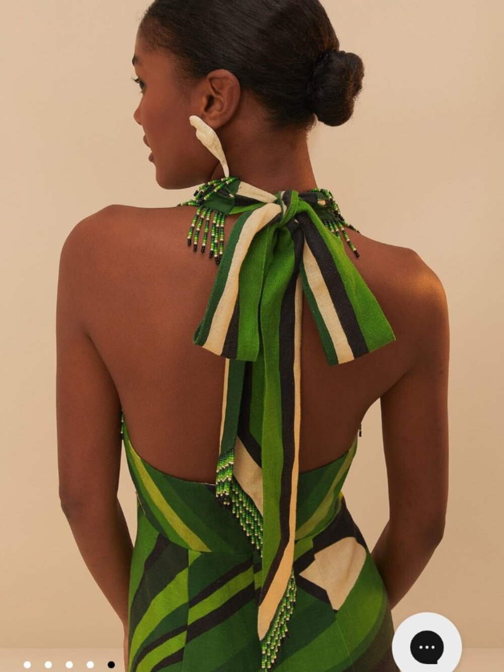 NWT M Farm Rio green toucan tree maxi dress RARE - Picture 4 of 14